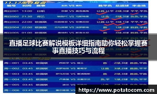 直播足球比赛解说模板详细指南助你轻松掌握赛事直播技巧与流程